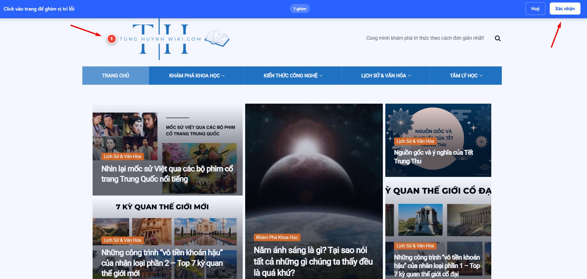 Hướng dẫn sử dụng công cụ Feedback website của Tino 12 Đối với Khách hàng (Người dùng báo lỗi)