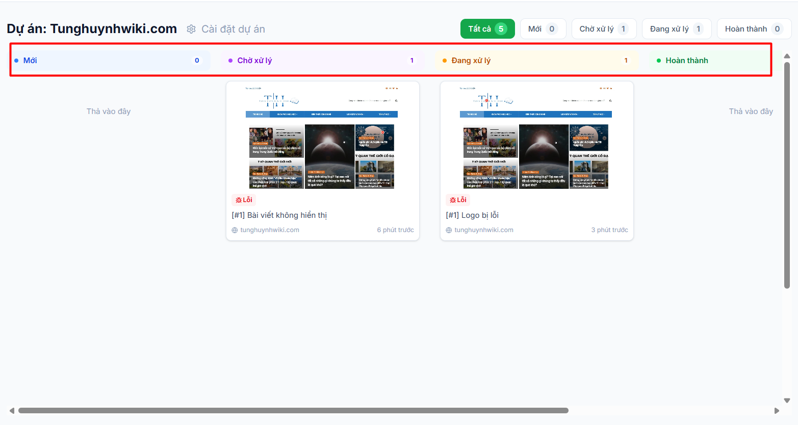 Hướng dẫn sử dụng công cụ Feedback website của Tino 16 Đối với Đội ngũ phát triển (Developer/QA)