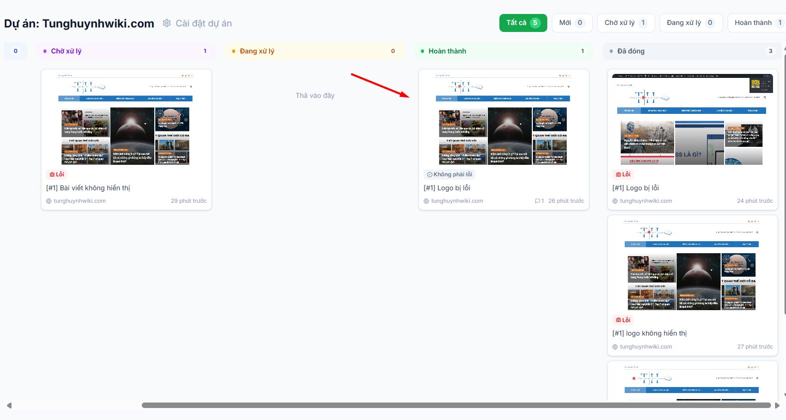 Hướng dẫn sử dụng công cụ Feedback website của Tino 22 Đối với Đội ngũ phát triển (Developer/QA)