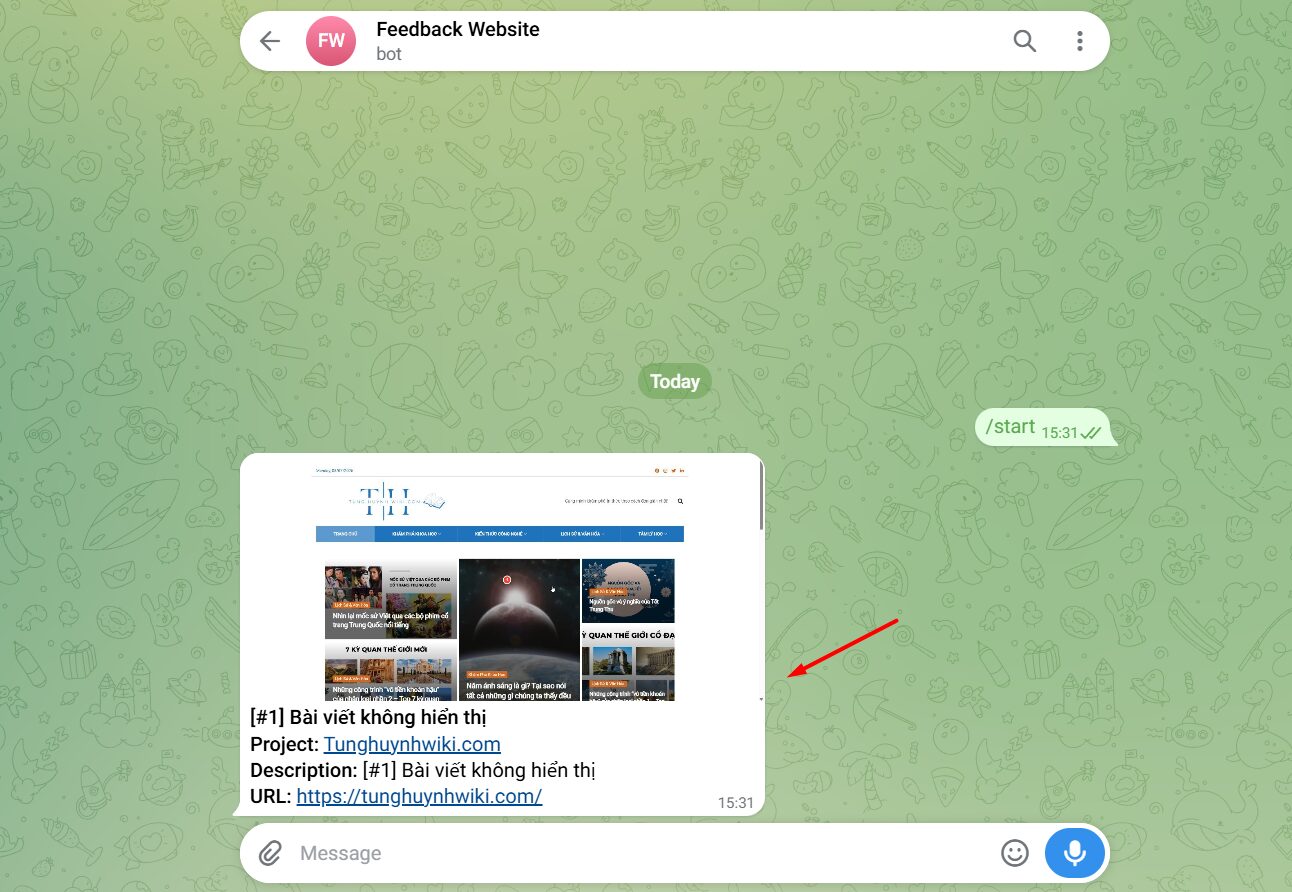 Hướng dẫn sử dụng công cụ Feedback website của Tino 29 Cài đặt thông báo qua kênh nhắn tin