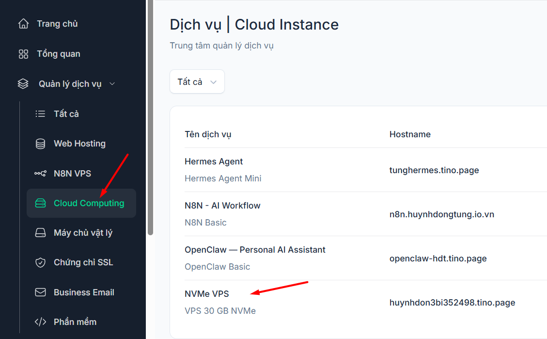 Các bước thay đổi mật khẩu root trên dịch vụ VPS tại Tino.vn