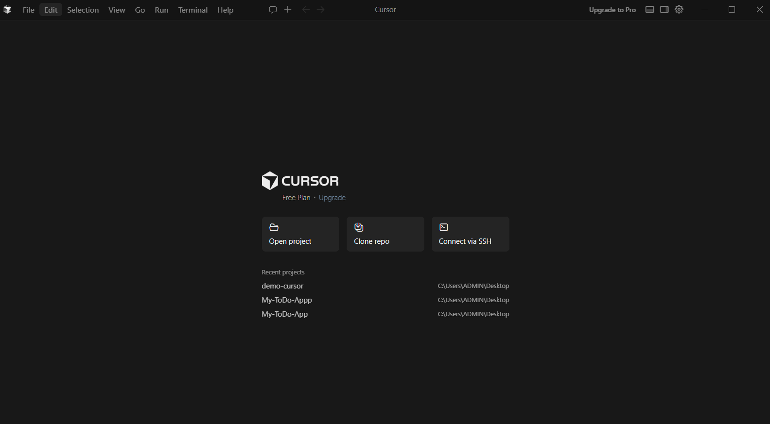 Hướng dẫn sử dụng Cursor AI từ A-Z 2 Giao diện IDE