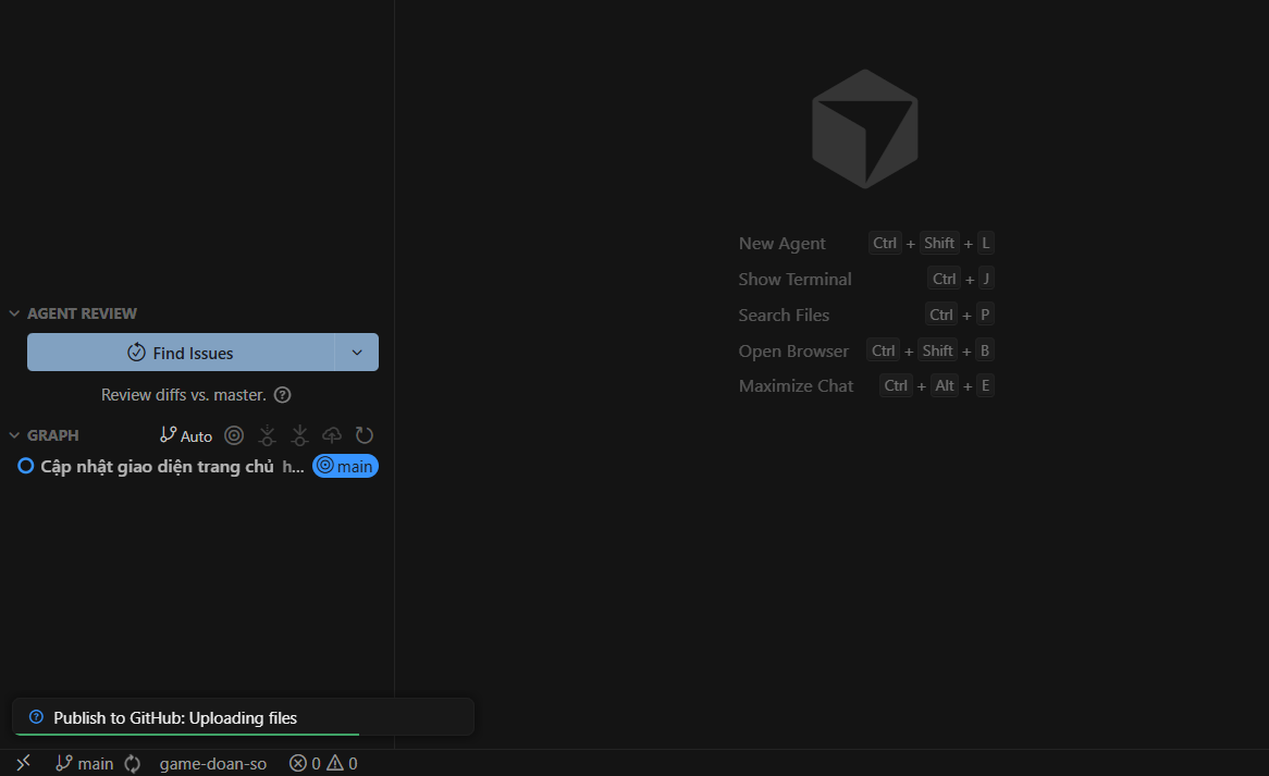 Hướng dẫn đẩy code lên GitHub bằng Cursor AI 19 Bước 6: Đăng nhập GitHub và xuất bản repository