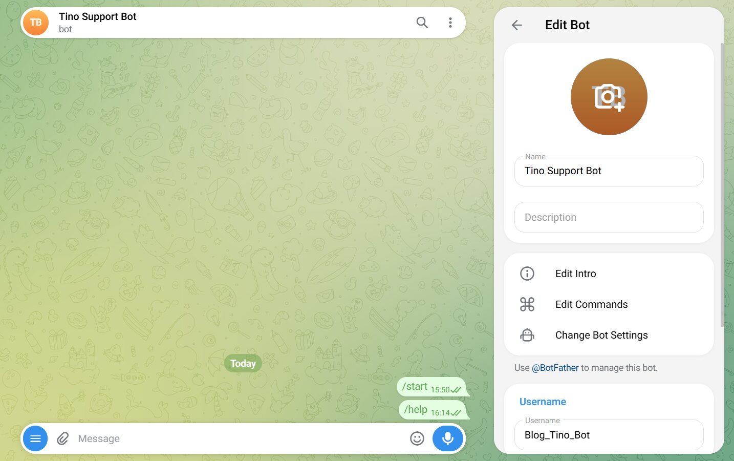 Hướng dẫn tạo bot Telegram chi tiết A-Z 16 Hoàn thiện hồ sơ bot Telegram