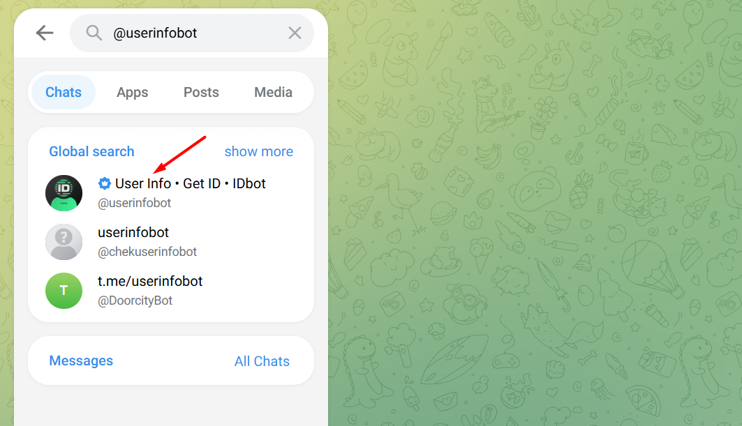 Hướng dẫn tạo bot Telegram chi tiết A-Z 21 Hướng dẫn lấy User ID bằng @userinfobot
