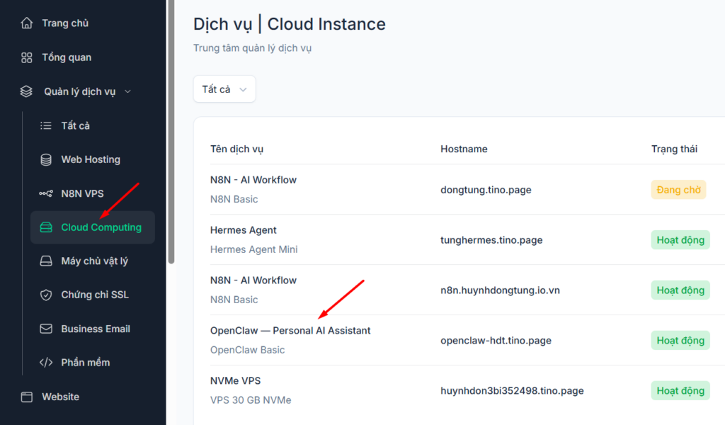 Chọn VPS OpenClaw