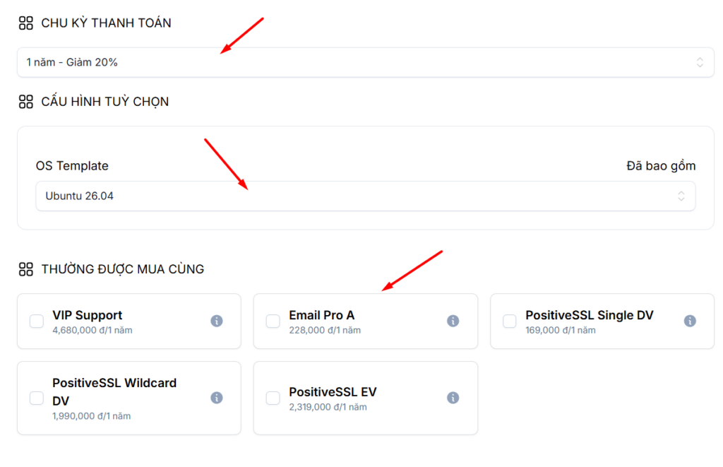 Hướng dẫn cách đăng ký VPS tại Tino chi tiết A-Z 2 Các bước đăng ký VPS