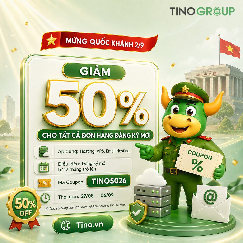 SIÊU KHUYẾN MÃI QUỐC KHÁNH 2/9: RING NGAY ƯU ĐÃI 0Đ, DEAL KHỦNG 50% & X2 THỜI GIAN SỬ DỤNG! 2 CHƯƠNG TRÌNH 2: GIẢM SỐC 50% CHO TẤT CẢ ĐƠN HÀNG ĐĂNG KÝ MỚI