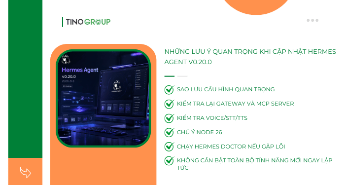 Hermes Agent v0.20.0 (2026.8.3): Bản cập nhật “The Herald” đưa AI Agent lên một cấp độ mới 10 Những lưu ý quan trọng khi cập nhật Hermes Agent v0.20.0