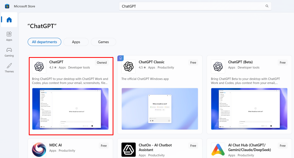 Cài đặt qua Microsoft Store