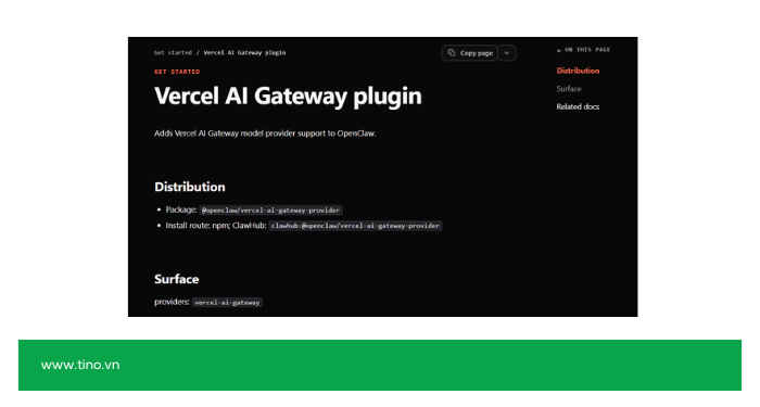 Vercel AI Gateway – Plugin kết nối OpenClaw với hàng trăm model AI