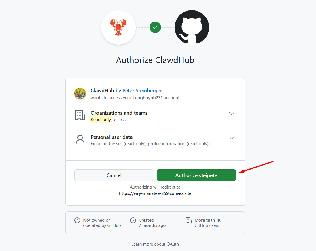 Hướng dẫn cài đặt và sử dụng ClawHub CLI trên OpenClaw 10 Cách đăng nhập ClawHub CLI bằng GitHub (tùy chọn)