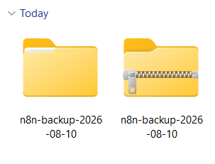Export dữ liệu n8n để Backup